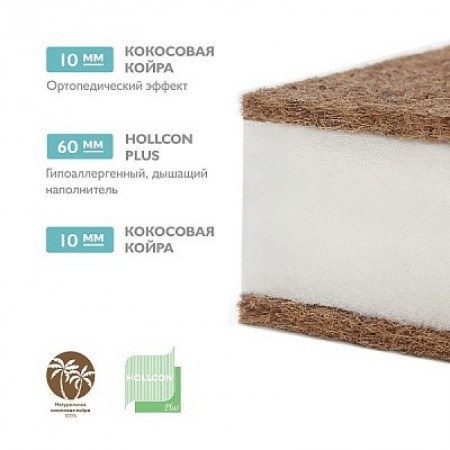 Детский матрас Plitex Junior Ring 74x74x8см (UR-01/2) A-4